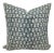 Tulsi Buti Block Printed Pure Linen Throw Pillow Cover 24x24 Inch For Sale