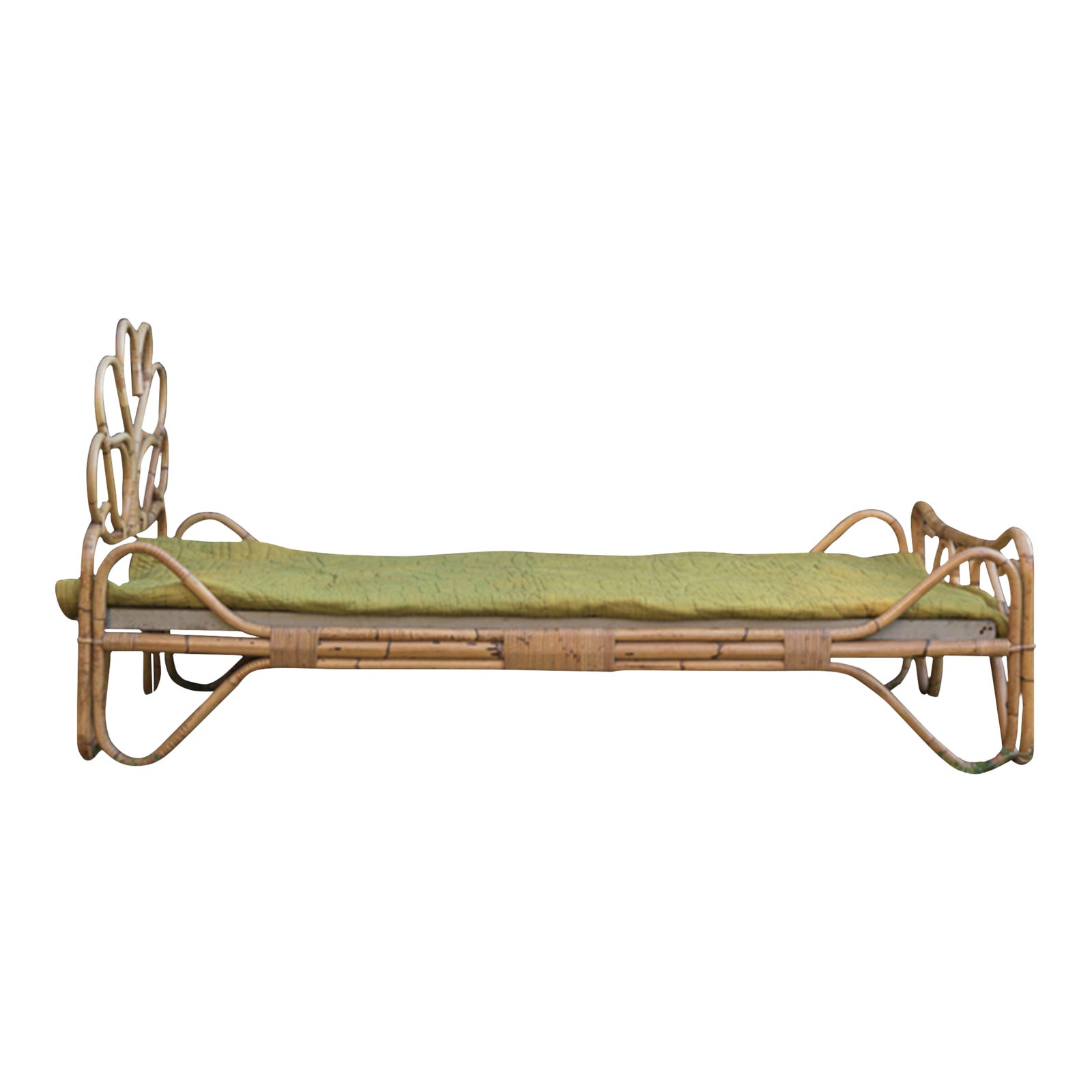 Vintage French Rattan Bamboo Daybed Chairish