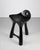 Wood Tripod Stool in Black-Stained and Varnished Ash by Maxime Goléo For Sale - Image 7 of 13