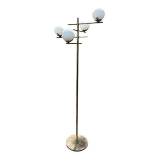 Floor Lamp with Opal Glass For Sale