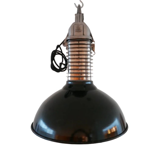 Mid-Century Dutch Industrial Pendant Lamps from Philips, Set of 2 For Sale