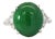 Certified Untreated 8.14 Carat Jadeite Jade a Fei Cui Platinum Ring Size 7 For Sale
