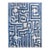 Theseus Hand-Tufted Maze Rug, Blueberry Blue, 4x6 For Sale
