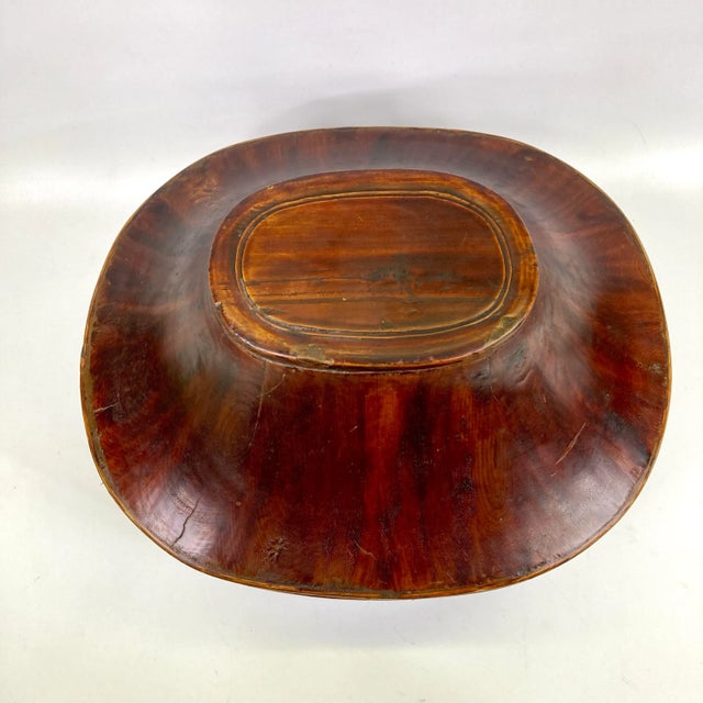 Brown 19th Century Qing Dynasty Wooden Hat Box For Sale - Image 8 of 10