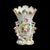 19th Century Antique French Paris Porcelain Ruffled Bridal Spill Vases With Hand-Painted Florals & Gold, Set of 3 For Sale - Image 5 of 10