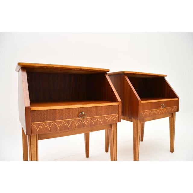 Vintage Swedish Bedside Cabinets, 1950s, Set of 2 For Sale - Image 9 of 11