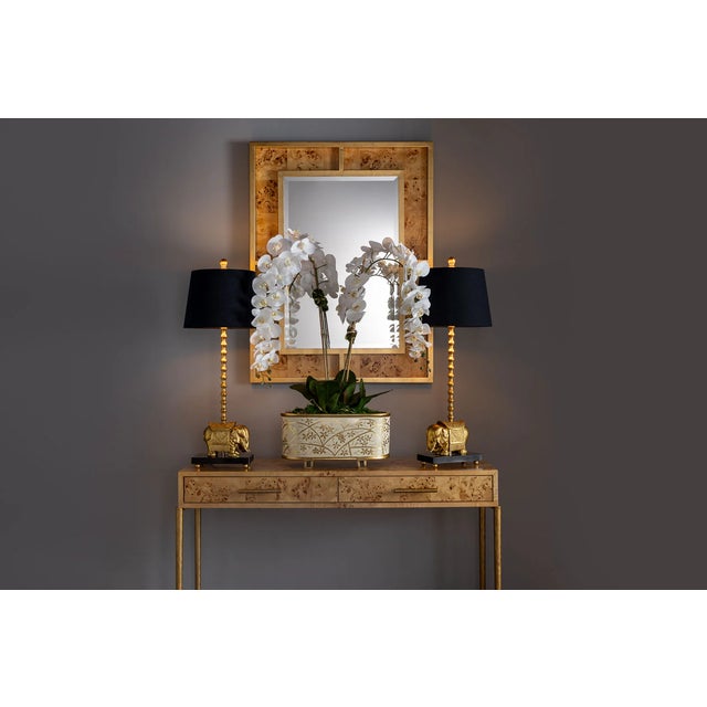 Bedford Gold Monarch Burl Mirror For Sale In Chicago - Image 6 of 7