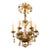 Early 20th C. Italian Gilt Tole and Crystal Chandelier For Sale