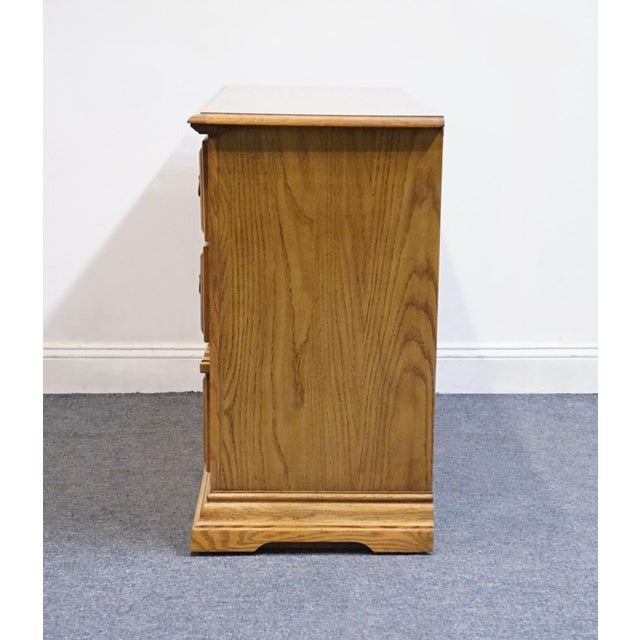 Broyhill Premier Early American Country Style Solid Oak 54" Double Dresser 6510-21 For Sale - Image 10 of 13