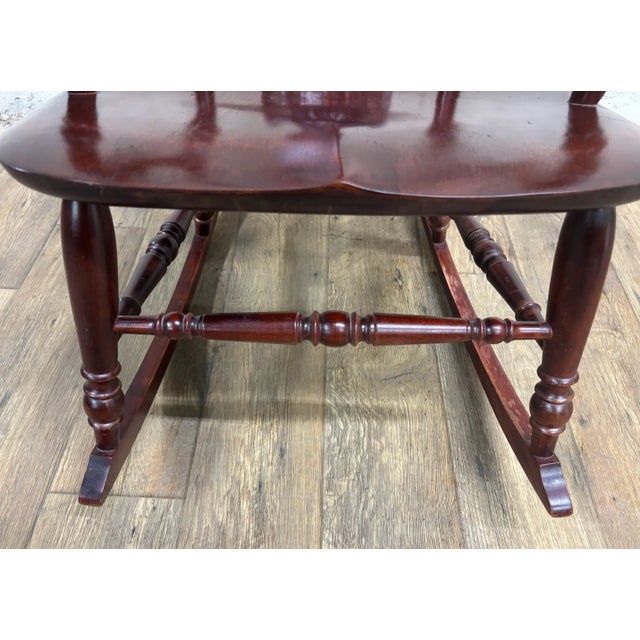 Vintage Art Nouveau Style Carved Rocking Chair For Sale In Kansas City - Image 6 of 10