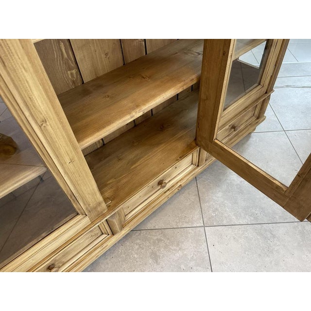 Vintage Natural Wood Bookcase For Sale - Image 9 of 10