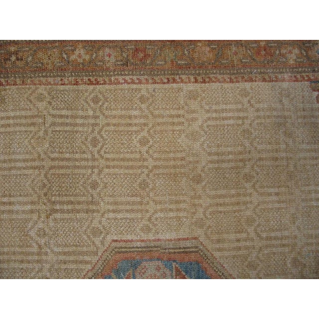 Extraordinary Tan-Camel Background With Medallion Design Antique Persian Serab Rug For Sale - Image 4 of 6