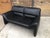 Two-Seater Sofa in Black Genuine Leather by Hans Kaufeld for de Sede, 1980s For Sale - Image 11 of 15