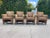 Brown Cheetah Style Tub Chairs on Casters, Set of Four, Postmodern, Vintage, Game Chairs, Dining Arm Chairs For Sale - Image 8 of 12