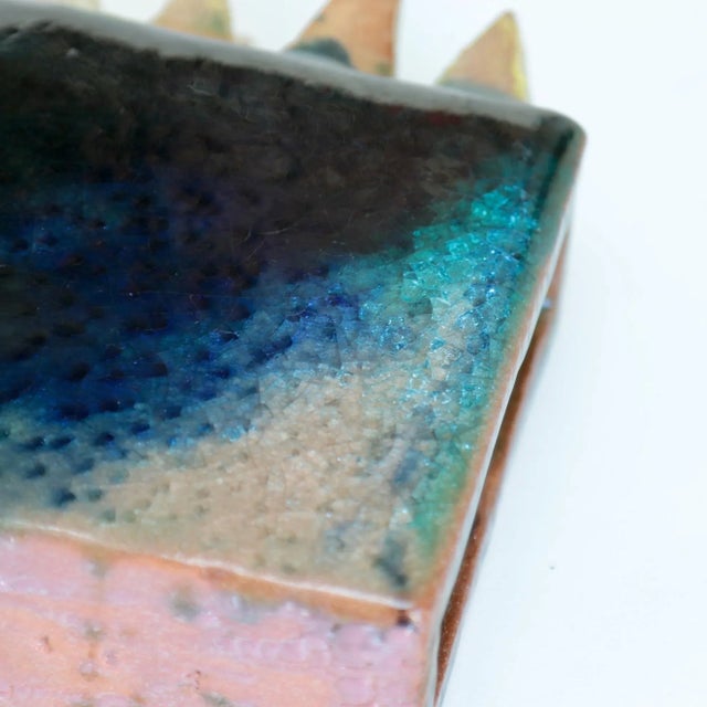 Brutalist Ceramic Sculpture Vase Running Roots For Sale - Image 6 of 13