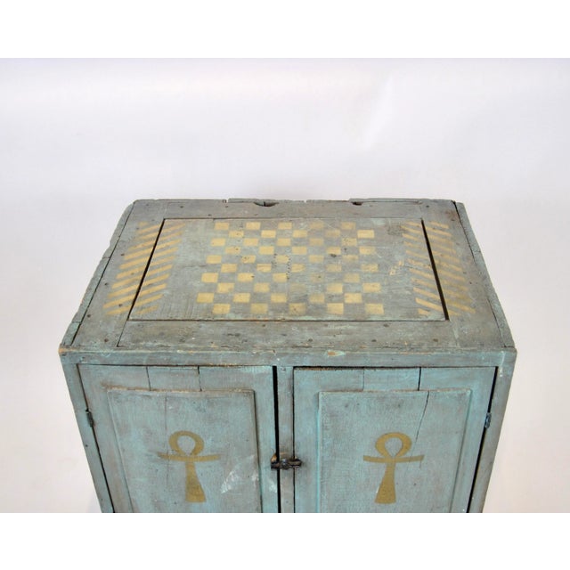Folk Art Folk Art Ankh Cabinet From Salvaged Wood, Outsider Art 20th Century For Sale - Image 3 of 12