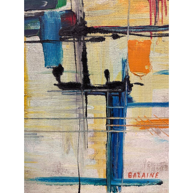 Wonderful Mid Century Abstract Oil Painting. Signed Bazaine. Very Distinguishable Work. Possibly the renowned French...