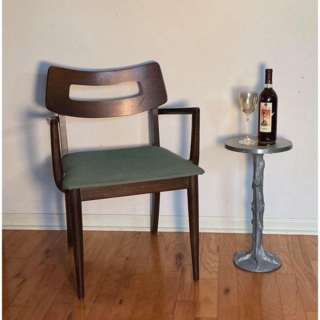 1970s Vintage Drink Table Solid Cast Aluminum Tree Trunk Design For Sale - Image 12 of 12