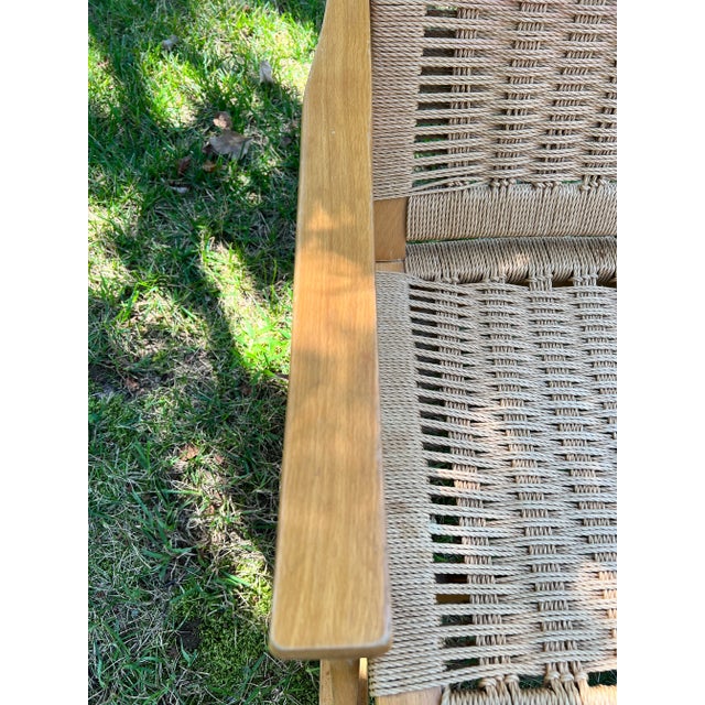 Mid 20th Century Hans Wegner Style Mid-Century Rope Rocking Chair Mid 20th Century For Sale - Image 5 of 7