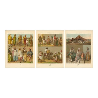 Racinet, Afrique: North African Daily Life & Costumes, 1888, Lithographs, Set of 3 For Sale