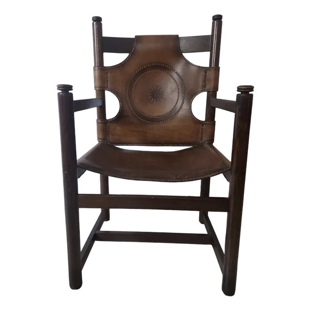 Vintage Hungarian Safari Armchair For Sale