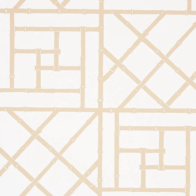 Schumacher Schumacher X Cristina Buckley Trellis Wallpaper in Sand - 9 Yards For Sale - Image 4 of 4