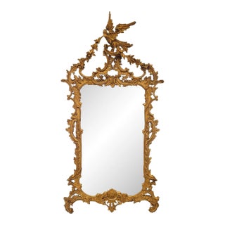 Large 1960s Italian Rococo Style Chippendale Mirror For Sale