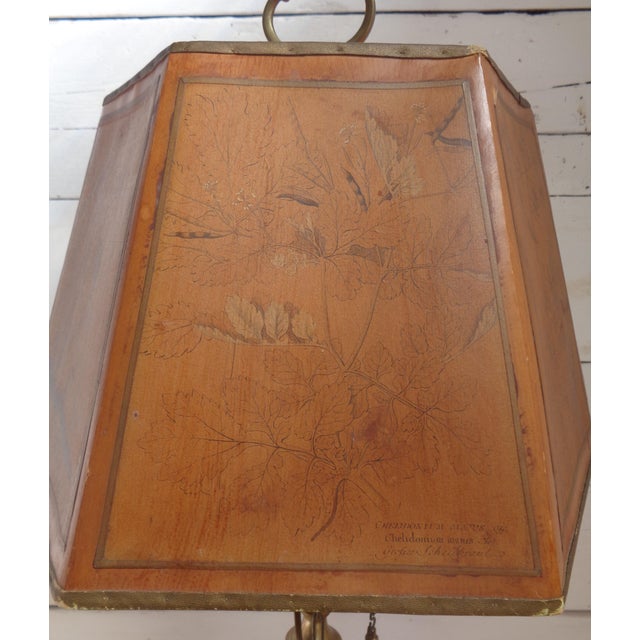 Bouillotte Table Lamp with Octagonal Hat in Printed Parchment, 1930s For Sale - Image 11 of 18