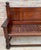 Antique Spanish Oak Bench With Paneled Back and Turned Legs For Sale - Image 4 of 14