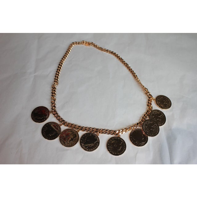 American Usa Vintage Dollar Coin Rose Gold Vermeil Sterling Silver Curb Link Cha For Sale - Image 10 of 10