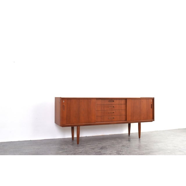 Wood Mid-Century Danish Teak Sideboard, 1960s For Sale - Image 7 of 16