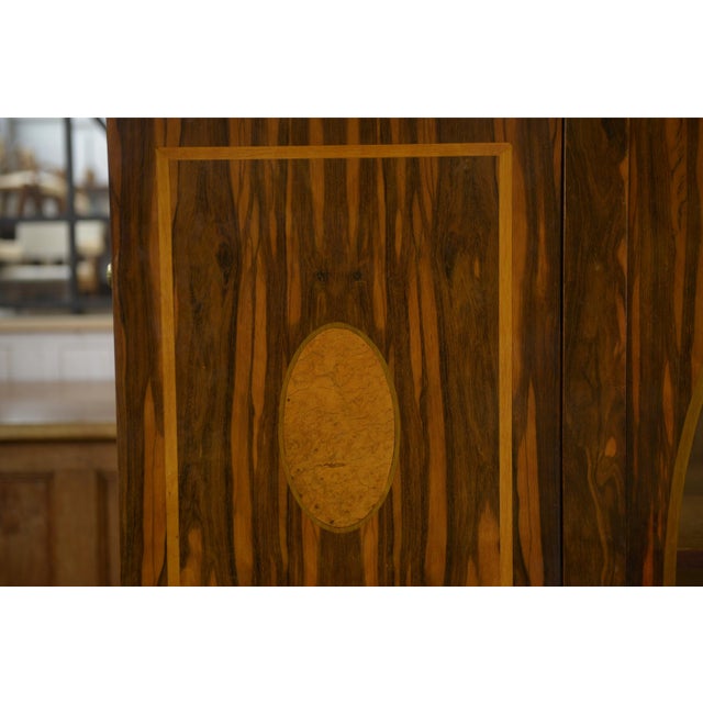 Neo-Classical Art Deco Wardrobe in Ebony Veneer, 1930s, in Very Good conditions. Designed 1920 to 1949