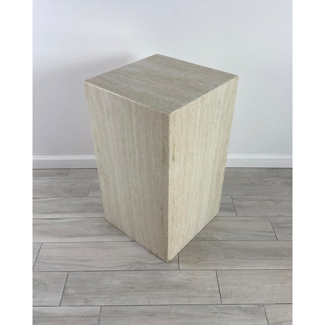 Mid 20th Century Italian Travertine Pedestal Plinth For Sale In New York - Image 6 of 12