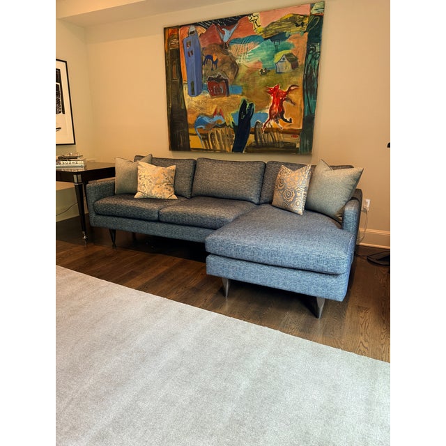 2020s Room & Board Jasper Sectional With Kravet Fabric For Sale - Image 5 of 13
