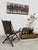 Vintage Leather Folding Campaign Chair by Leren Klapstoel, 1950 For Sale - Image 4 of 8