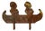 Vintage Metal Shooting Target of 2 Men in Canoe With Remnant Paint, Ocean City Fairground/Circus/Carnival For Sale