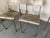 Modernist style Architectural stainless steel Dining chairs set of 4, 1980s Very well-made chairs with solid steel frame...