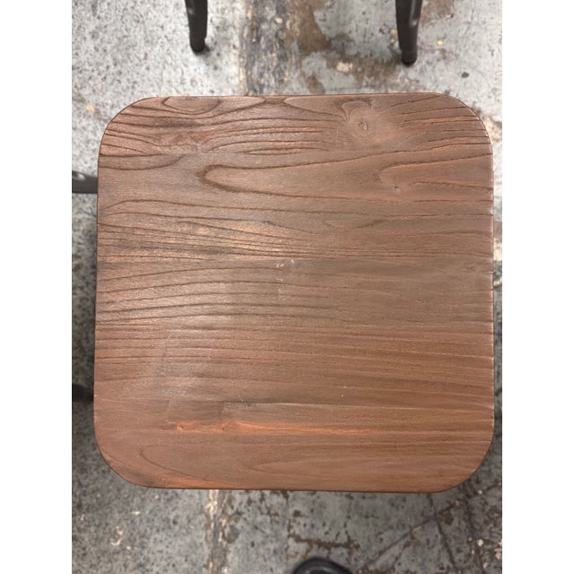 Industrial Style Stacking Counter Stools, Set of Four For Sale - Image 9 of 12