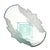 Circa 1990 Robert Guenther Signed Aqua Etched and Frosted Art Glass Leaf Vase For Sale In San Francisco - Image 6 of 12