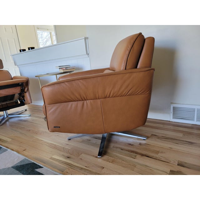 Himolla Aura Recliner in Cognac Leather Chairish
