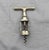 Ballbearing corkscrew, early 20th century. Peters, pp. 101 and 102. Nickle on steel. 6" w., 2.82" d., 1.5" h.