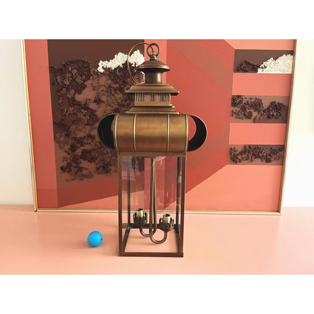 Metal 1960s Lantern Light by Moe For Sale - Image 7 of 18