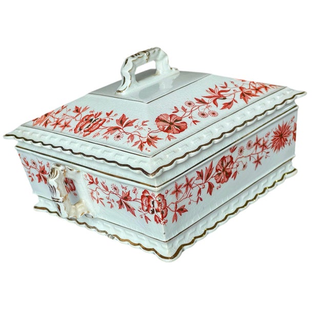 19th C. English Gilt Floral Covered Dish For Sale - Image 10 of 10