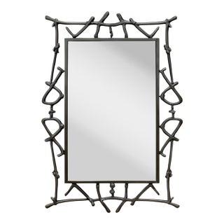 Alexandra Diez Mirrored Glass and Metal Wall Mirror For Sale