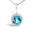 Adorn your neckline with the exquisite allure of this 10K white gold pendant necklace, where the warmth of the metal...