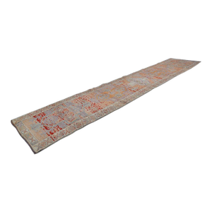Antique Decorative Oushak Wool Runner Rug