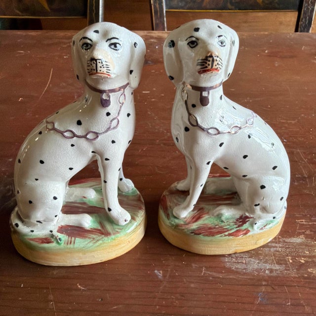 A Very Nice Pair of Antique Staffordshire Dalmatian Figures, Circa 1870 For Sale - Image 18 of 18