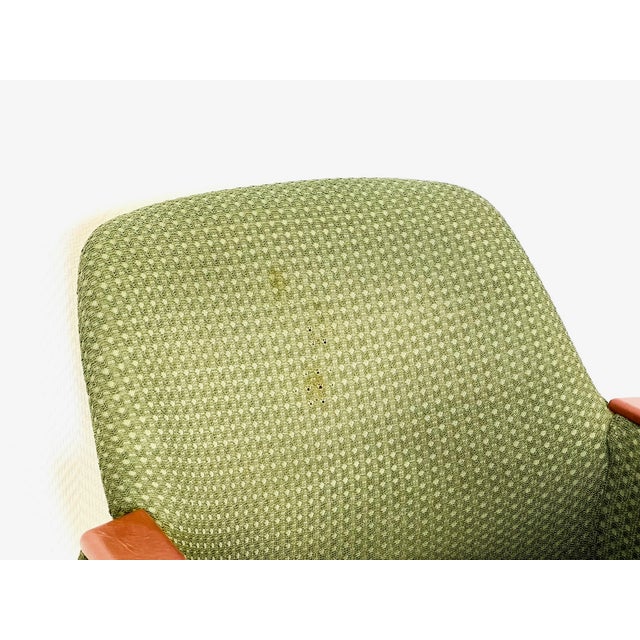 Textile Vintage Chair in Green Upholstery, 1960 For Sale - Image 7 of 12