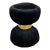 Set of Clessidra Poufs in Black Velvet, 1990s For Sale - Image 4 of 6