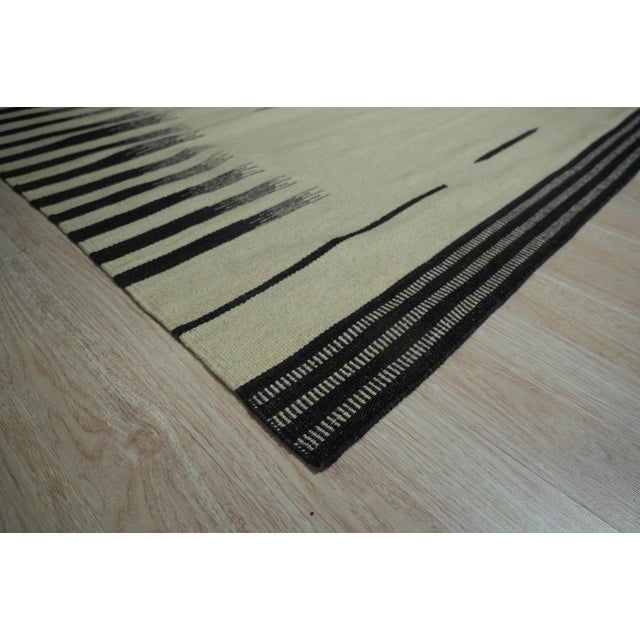 9x12 Sloane Majestic Gray Minimalist Kilim Geometric Modern Flatweave Wool Rug For Sale - Image 4 of 9